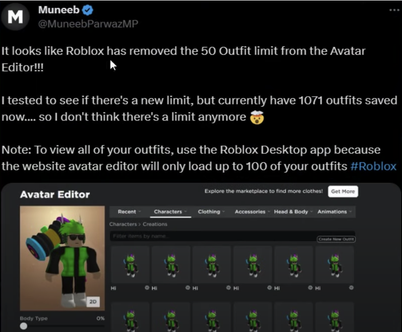 Roblox Unleashes Exciting Updates: No More 50-Outfit Limit and More! / PowerUp Gamer
