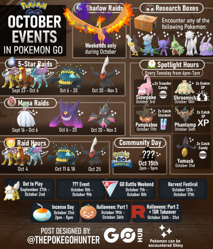 Pokémon GO October 2023 Events
